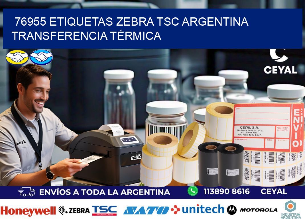 76955 etiquetas zebra tsc argentina TRANSFERENCIA TÉRMICA