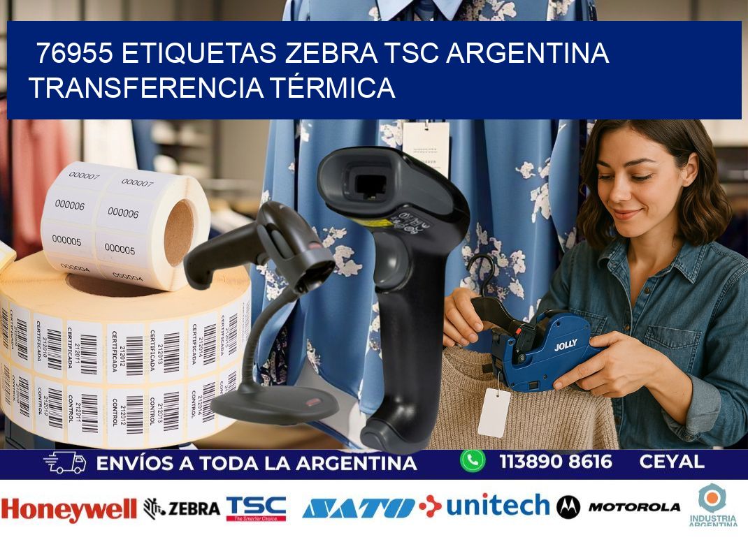 76955 etiquetas zebra tsc argentina TRANSFERENCIA TÉRMICA