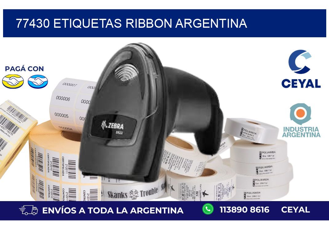 77430 etiquetas ribbon argentina