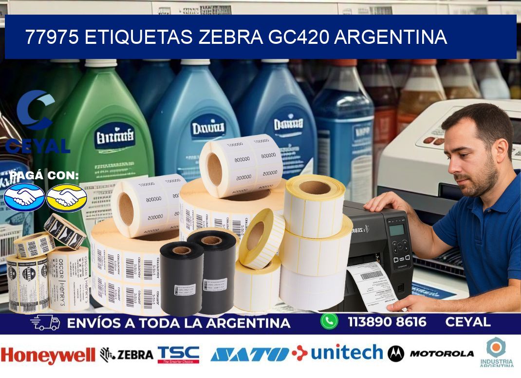 77975 etiquetas zebra gc420 argentina