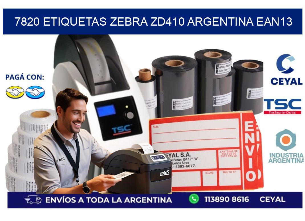 7820 etiquetas zebra zd410 argentina EAN13