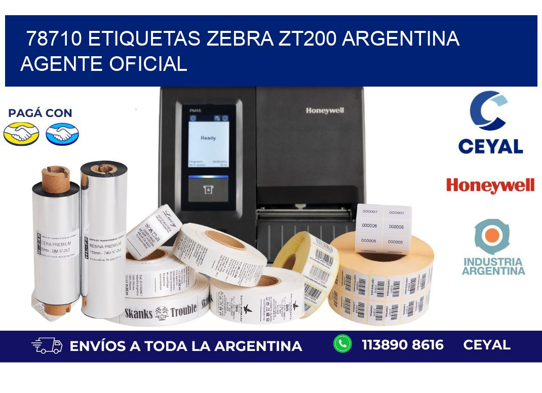 78710 etiquetas zebra zt200 argentina AGENTE OFICIAL
