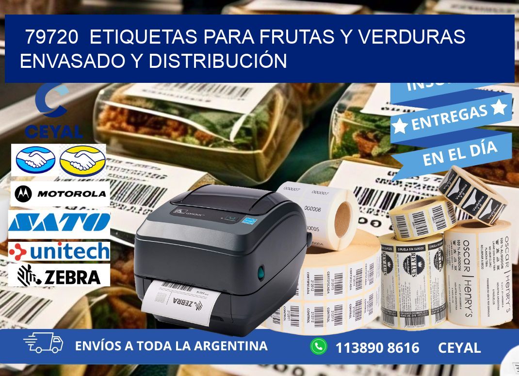 79720  ETIQUETAS PARA FRUTAS Y VERDURAS ENVASADO Y DISTRIBUCIÓN