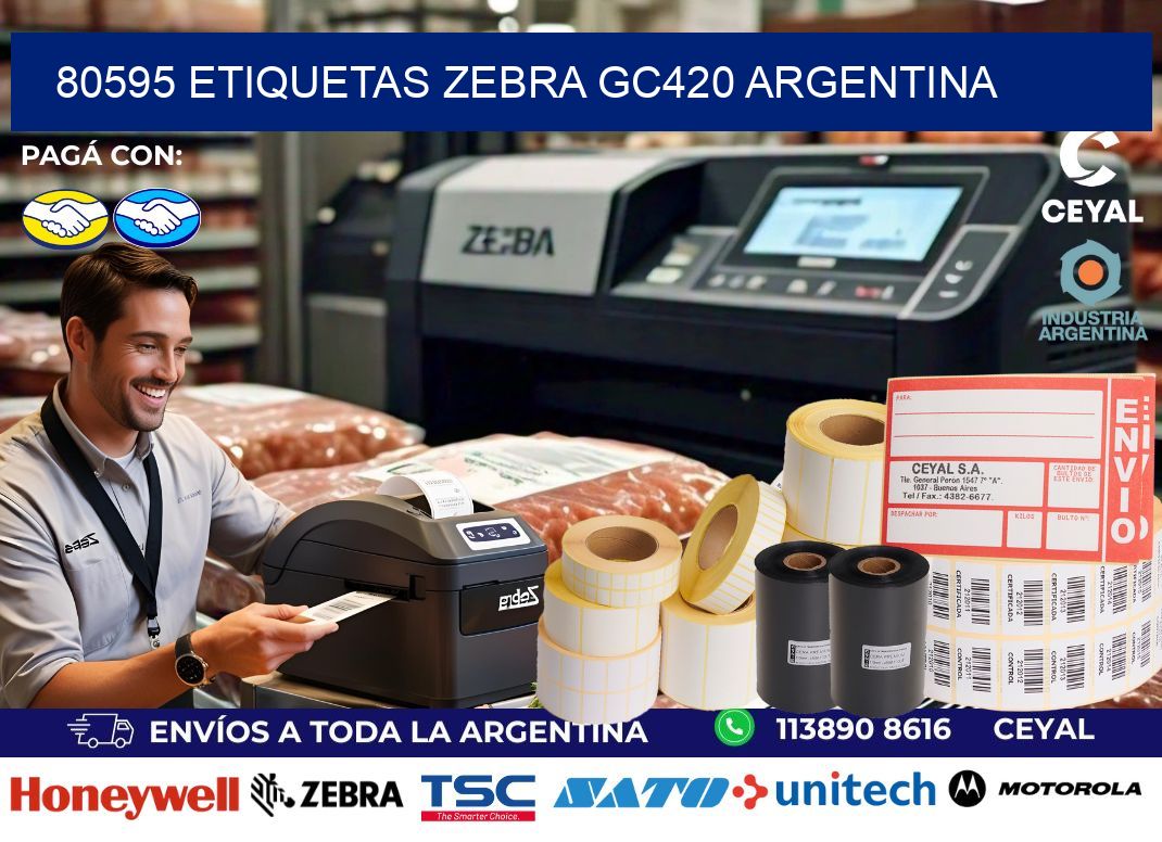 80595 etiquetas zebra gc420 argentina