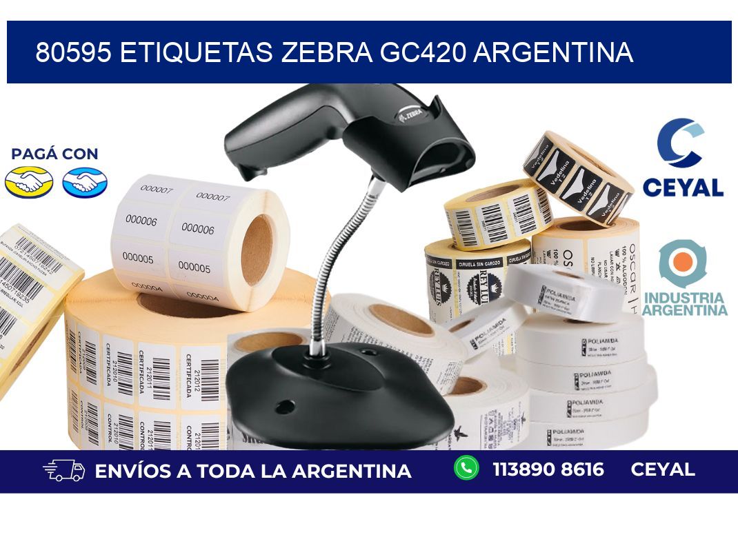 80595 etiquetas zebra gc420 argentina