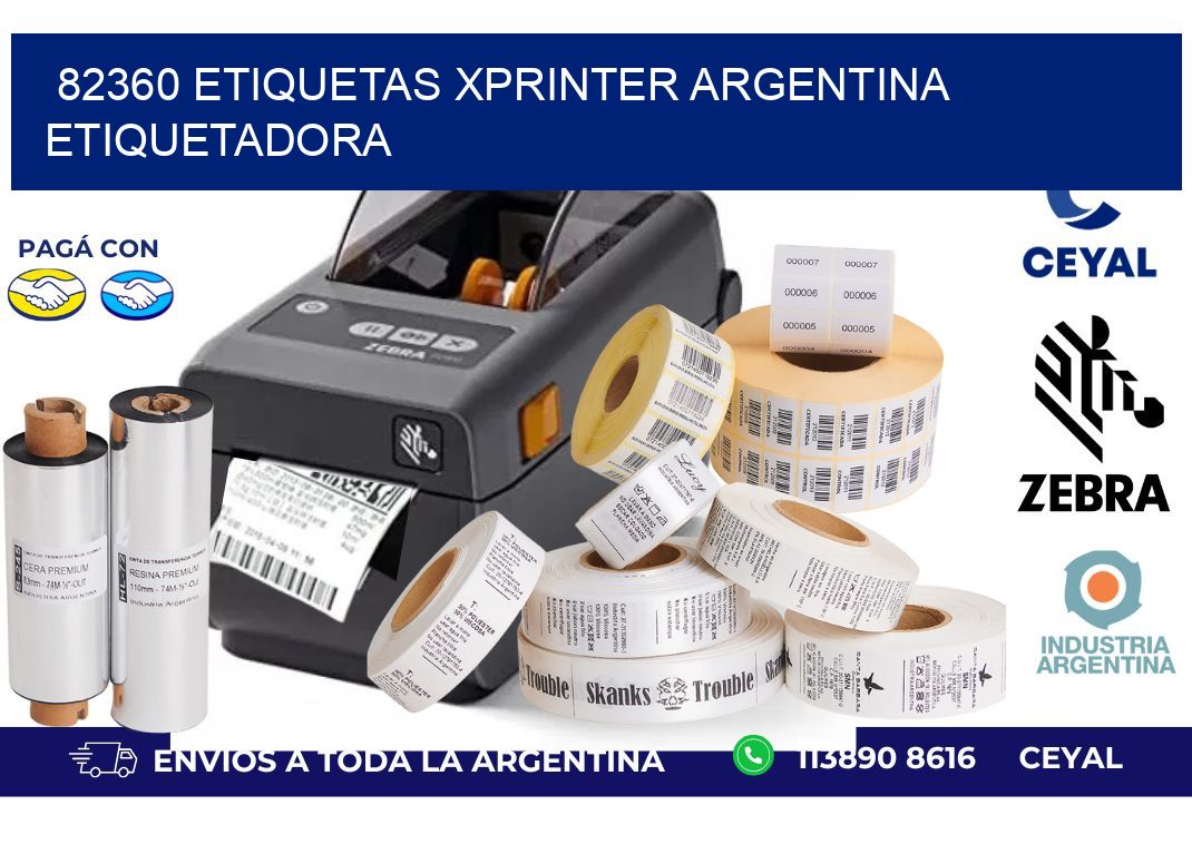 82360 etiquetas xprinter argentina ETIQUETADORA