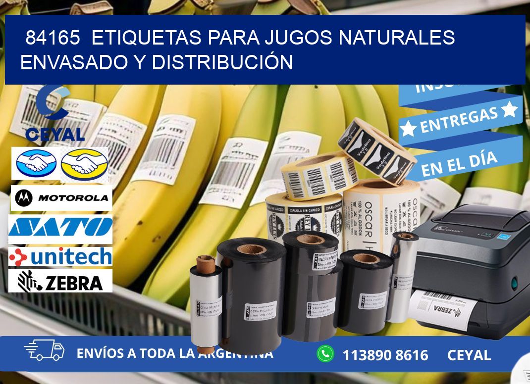 84165  ETIQUETAS PARA JUGOS NATURALES ENVASADO Y DISTRIBUCIÓN