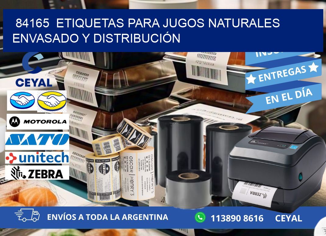84165  ETIQUETAS PARA JUGOS NATURALES ENVASADO Y DISTRIBUCIÓN
