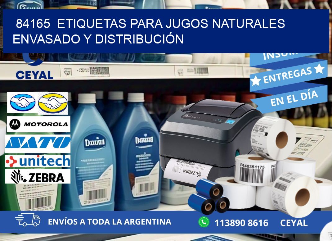 84165  ETIQUETAS PARA JUGOS NATURALES ENVASADO Y DISTRIBUCIÓN