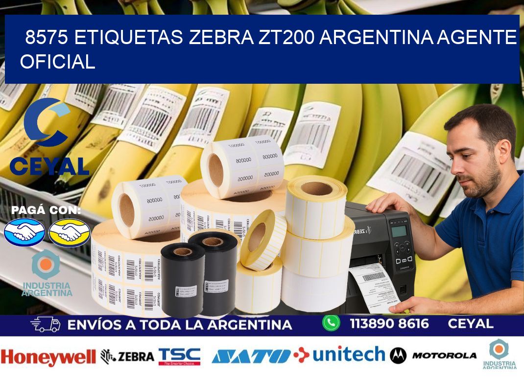 8575 etiquetas zebra zt200 argentina AGENTE OFICIAL