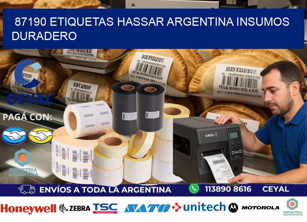 87190 etiquetas hassar argentina INSUMOS DURADERO