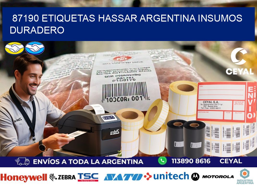 87190 etiquetas hassar argentina INSUMOS DURADERO