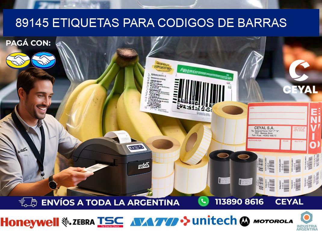 89145 ETIQUETAS PARA CODIGOS DE BARRAS