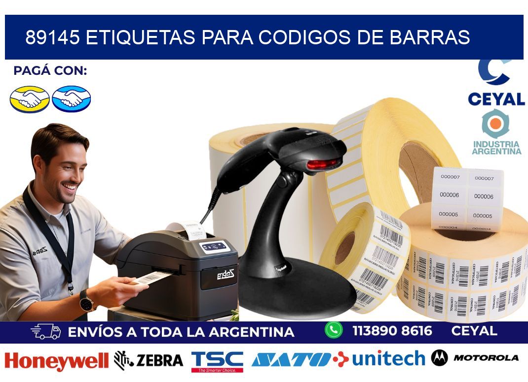 89145 ETIQUETAS PARA CODIGOS DE BARRAS