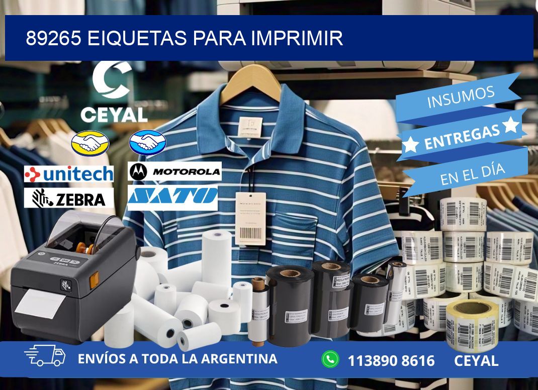 89265 EIQUETAS PARA IMPRIMIR