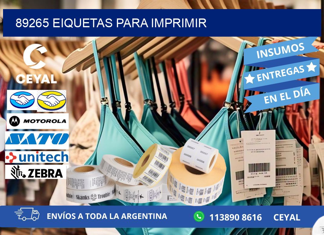 89265 EIQUETAS PARA IMPRIMIR