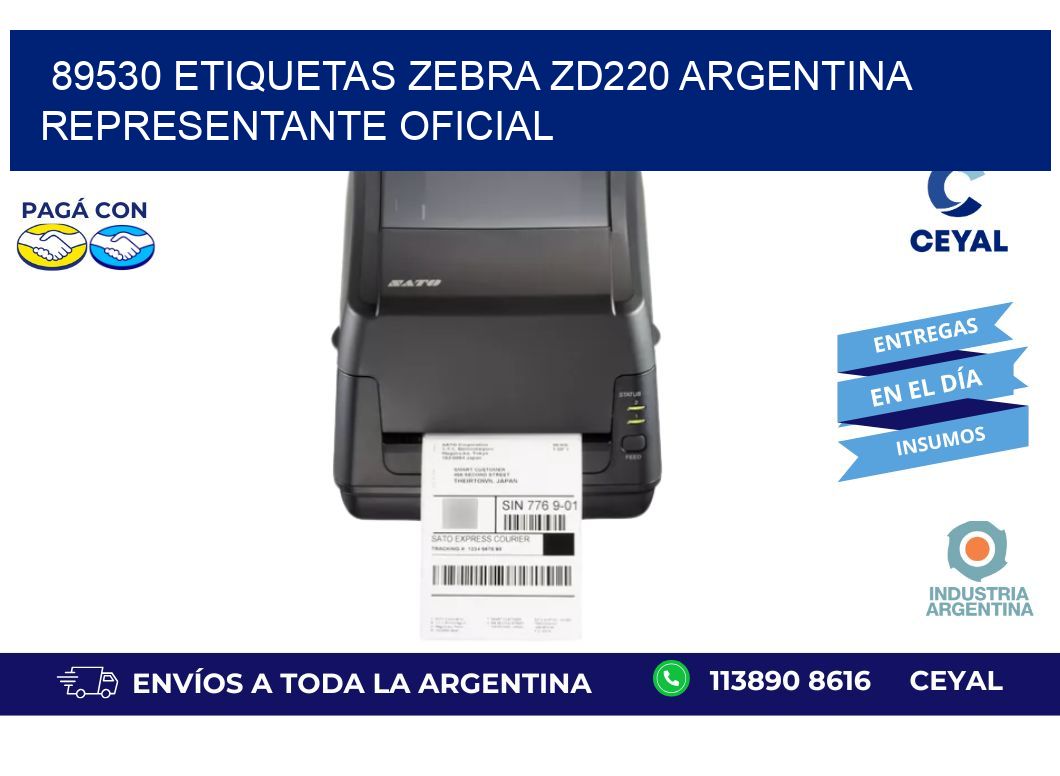 89530 etiquetas zebra zd220 argentina REPRESENTANTE OFICIAL