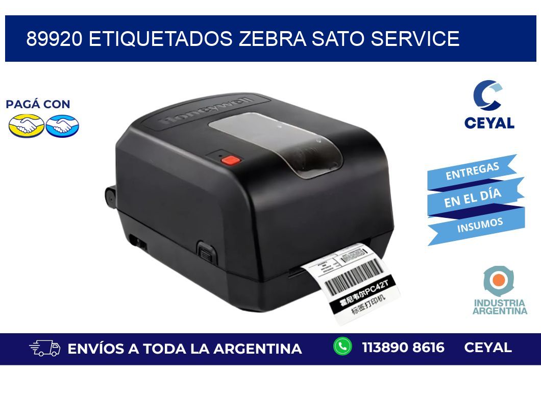 89920 ETIQUETADOS ZEBRA SATO SERVICE