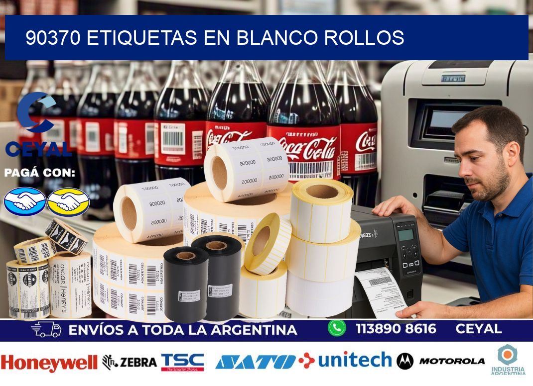 90370 ETIQUETAS EN BLANCO ROLLOS