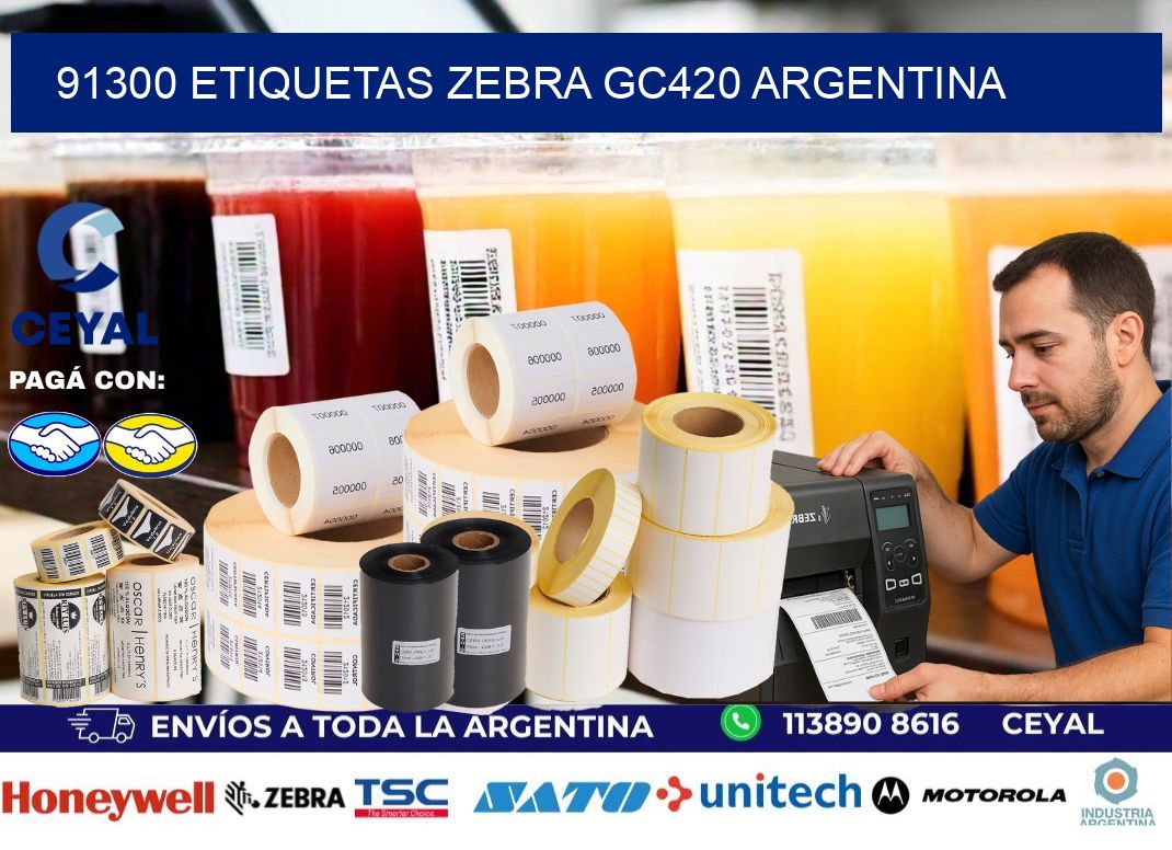 91300 etiquetas zebra gc420 argentina