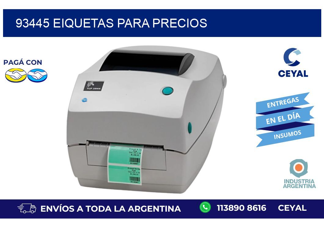 93445 EIQUETAS PARA PRECIOS