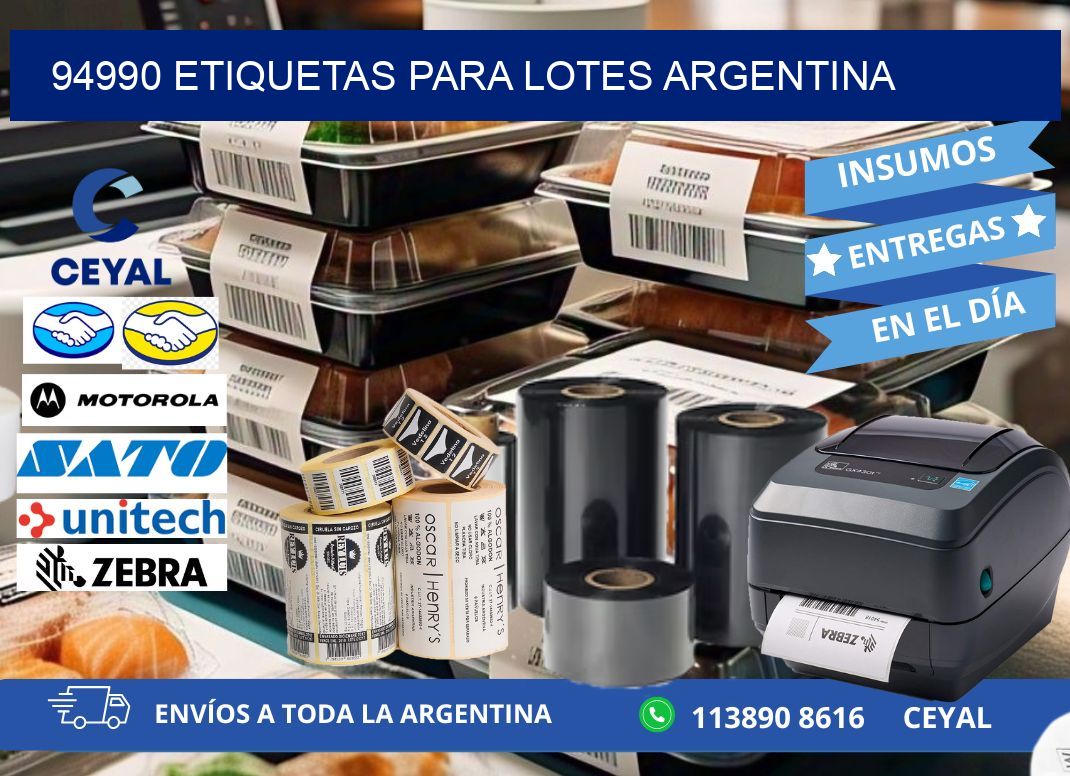 94990 ETIQUETAS PARA LOTES ARGENTINA