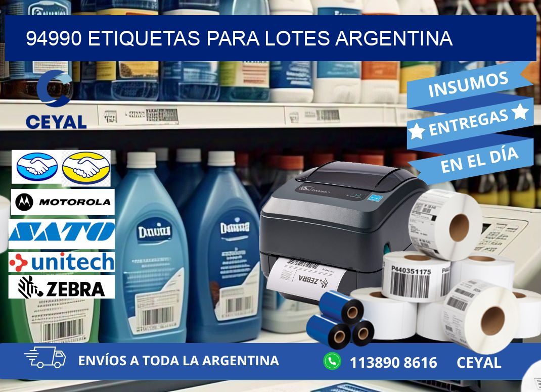 94990 ETIQUETAS PARA LOTES ARGENTINA