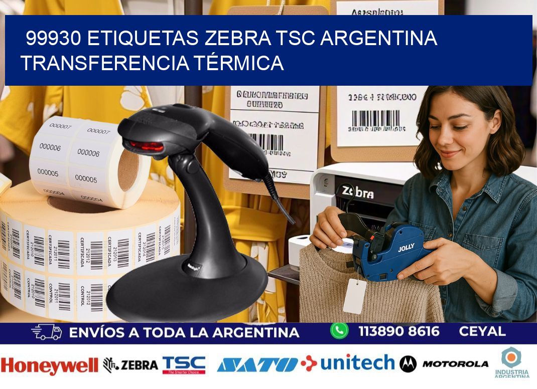 99930 etiquetas zebra tsc argentina TRANSFERENCIA TÉRMICA