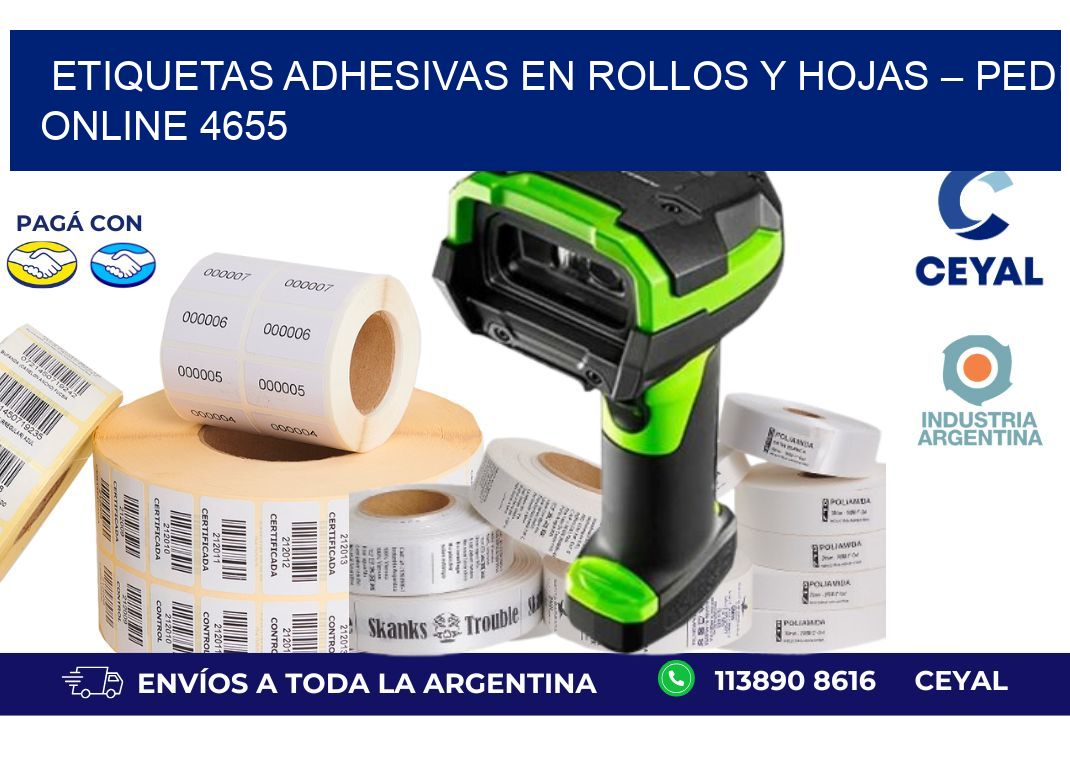 Etiquetas Adhesivas en Rollos y Hojas – Pedí Online 4655