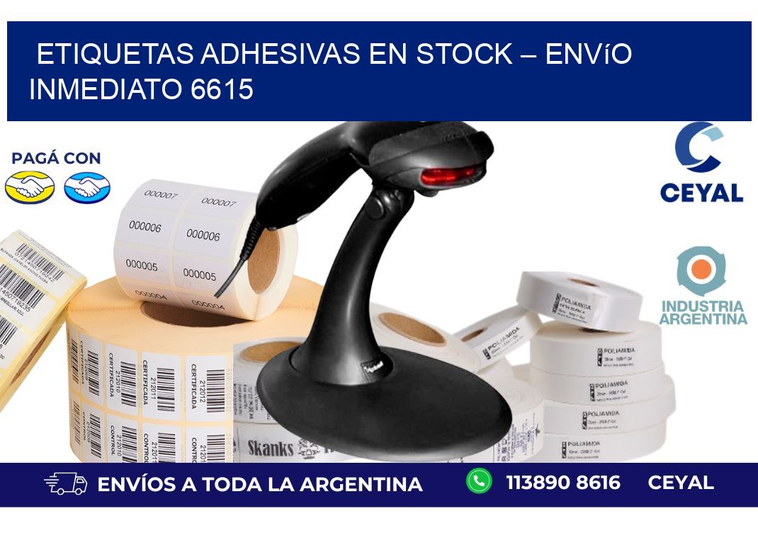 Etiquetas Adhesivas en Stock – Envío Inmediato 6615