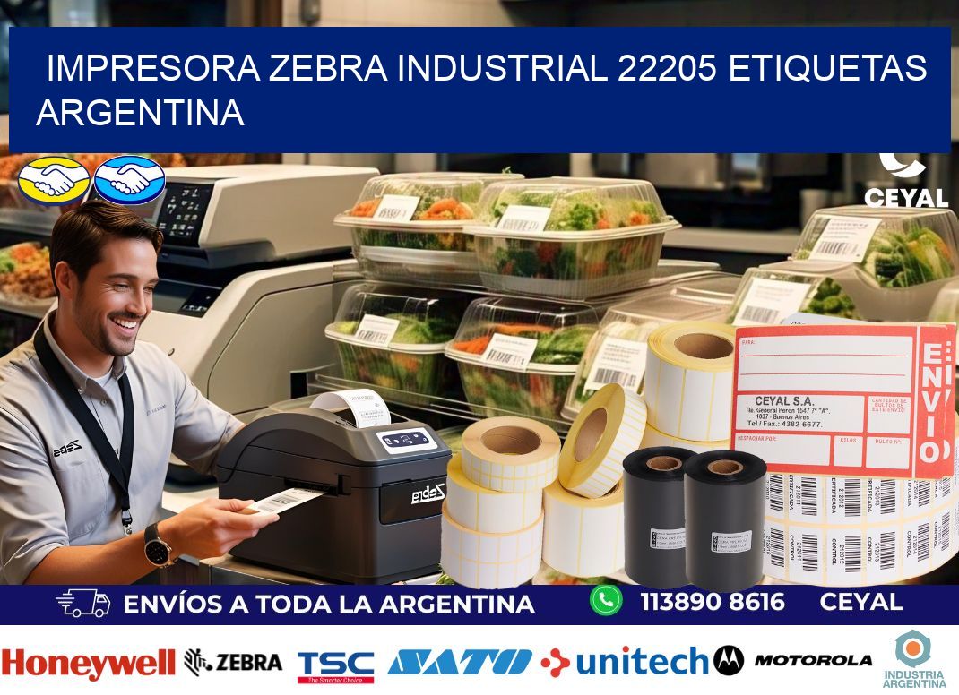 Impresora zebra industrial 22205 etiquetas argentina