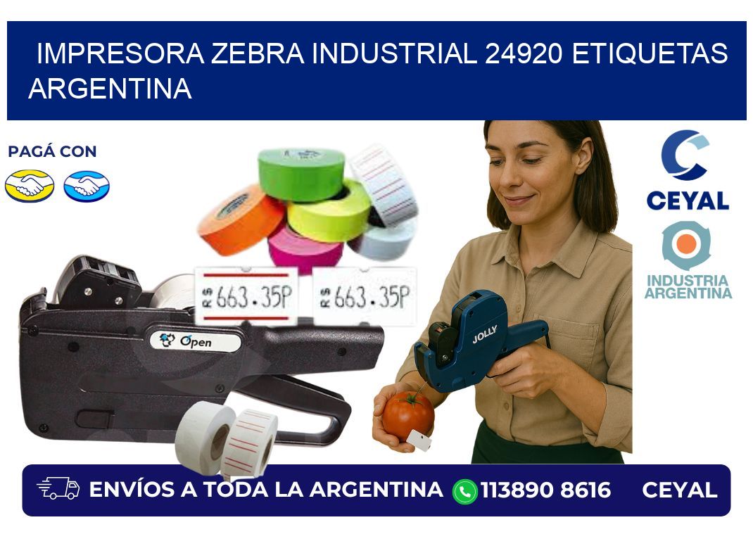 Impresora zebra industrial 24920 etiquetas argentina