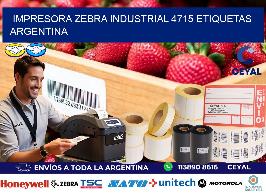 Impresora zebra industrial 4715 etiquetas argentina