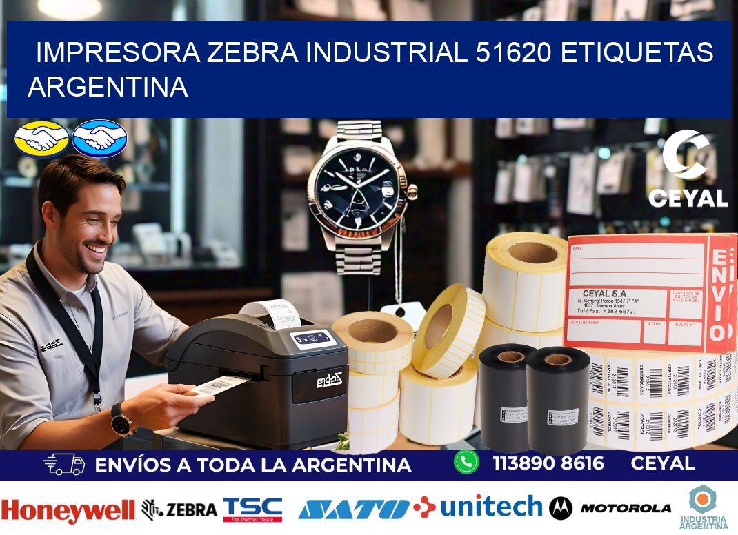 Impresora zebra industrial 51620 etiquetas argentina
