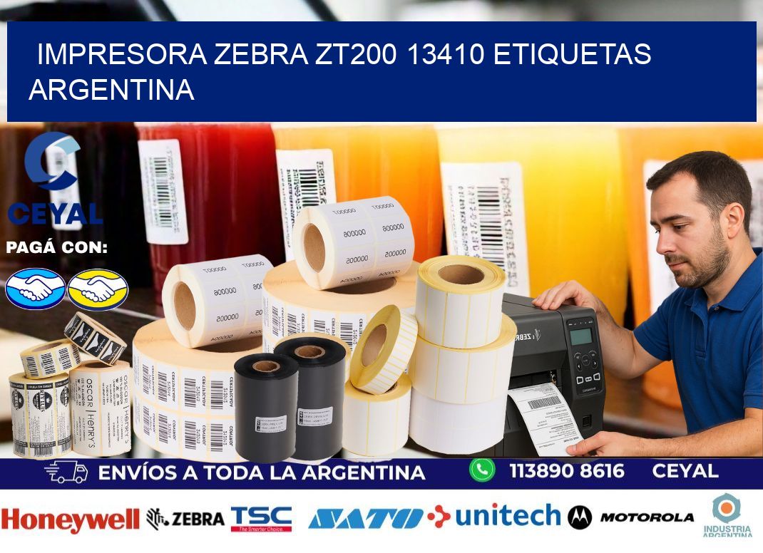 Impresora zebra zt200 13410 etiquetas argentina