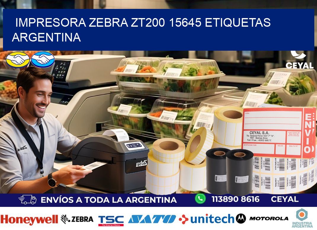 Impresora zebra zt200 15645 etiquetas argentina