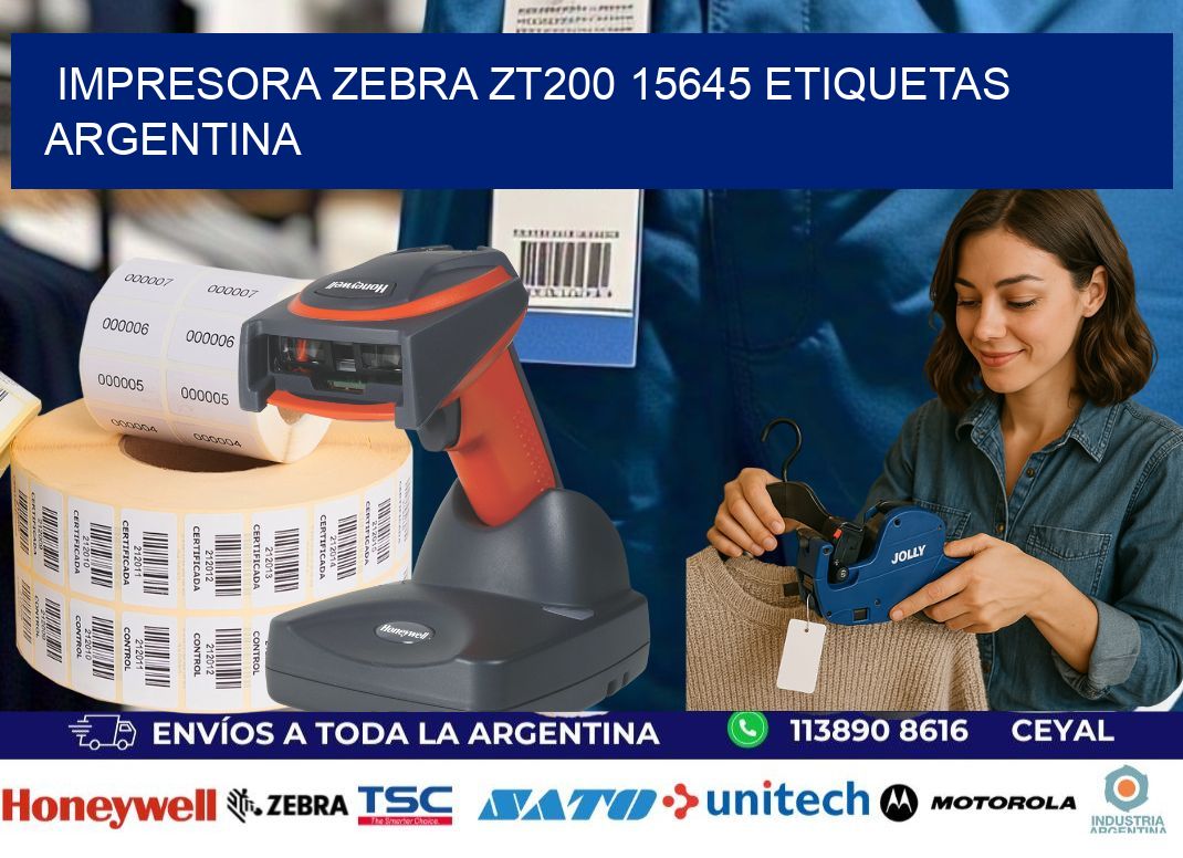 Impresora zebra zt200 15645 etiquetas argentina