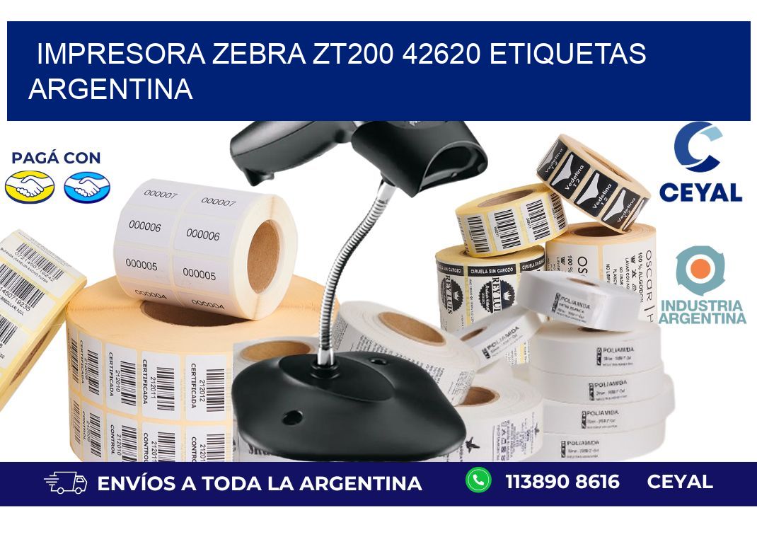 Impresora zebra zt200 42620 etiquetas argentina