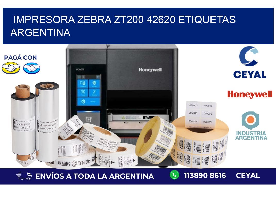Impresora zebra zt200 42620 etiquetas argentina