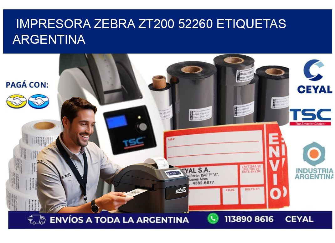 Impresora zebra zt200 52260 etiquetas argentina