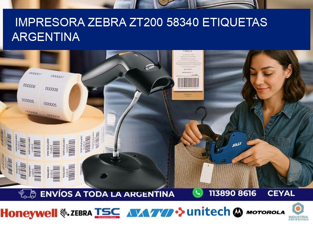 Impresora zebra zt200 58340 etiquetas argentina