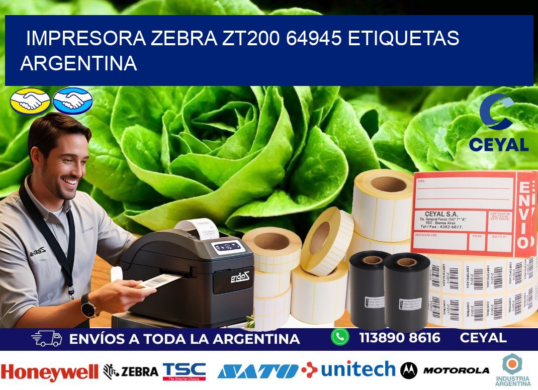Impresora zebra zt200 64945 etiquetas argentina
