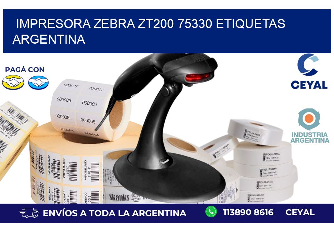 Impresora zebra zt200 75330 etiquetas argentina