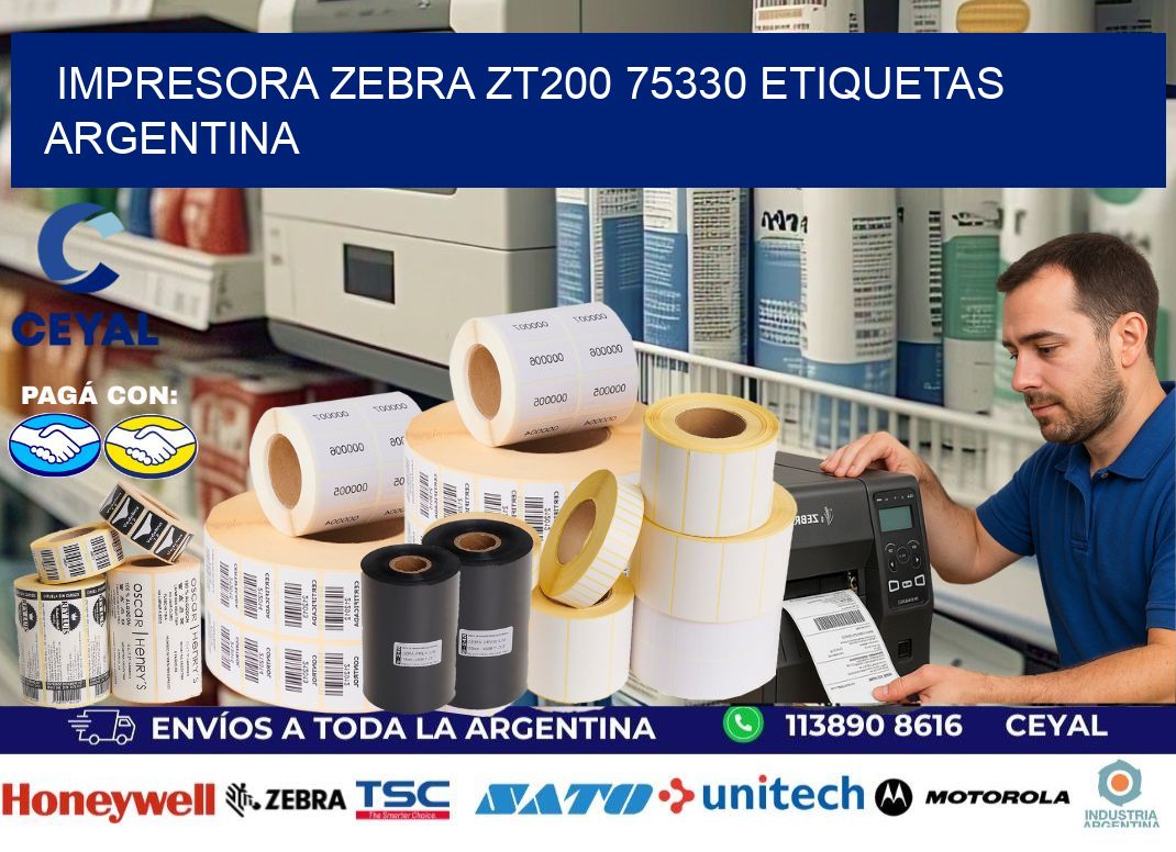 Impresora zebra zt200 75330 etiquetas argentina