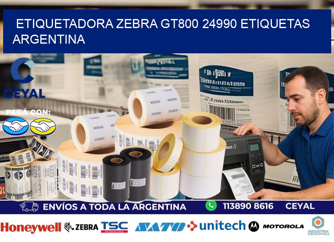 etiquetadora zebra gt800 24990 etiquetas argentina