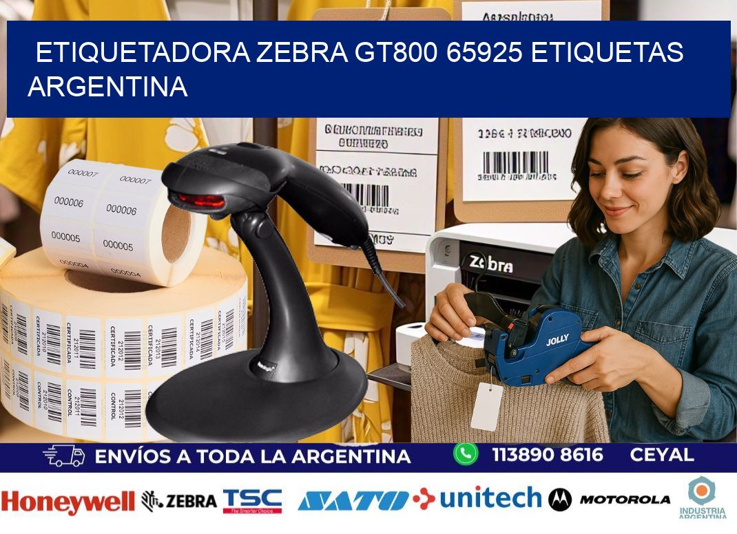 etiquetadora zebra gt800 65925 etiquetas argentina