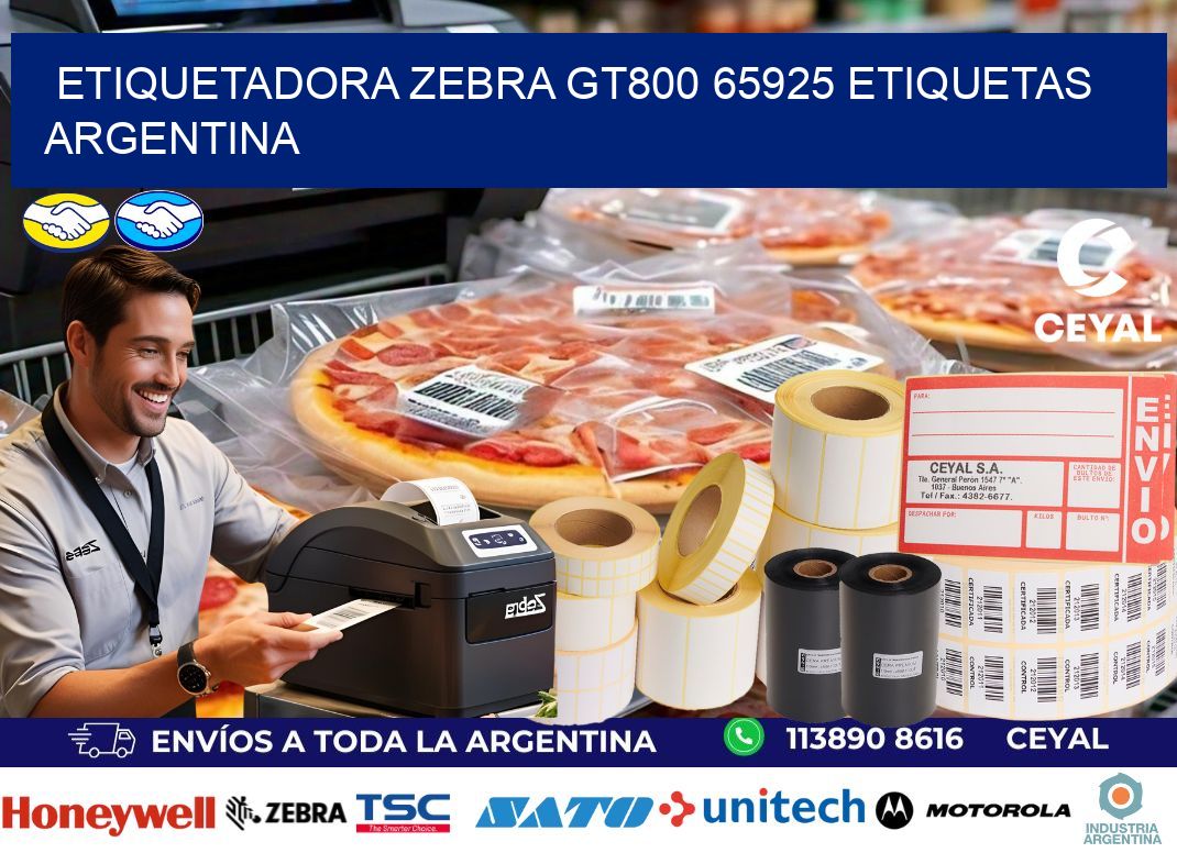 etiquetadora zebra gt800 65925 etiquetas argentina