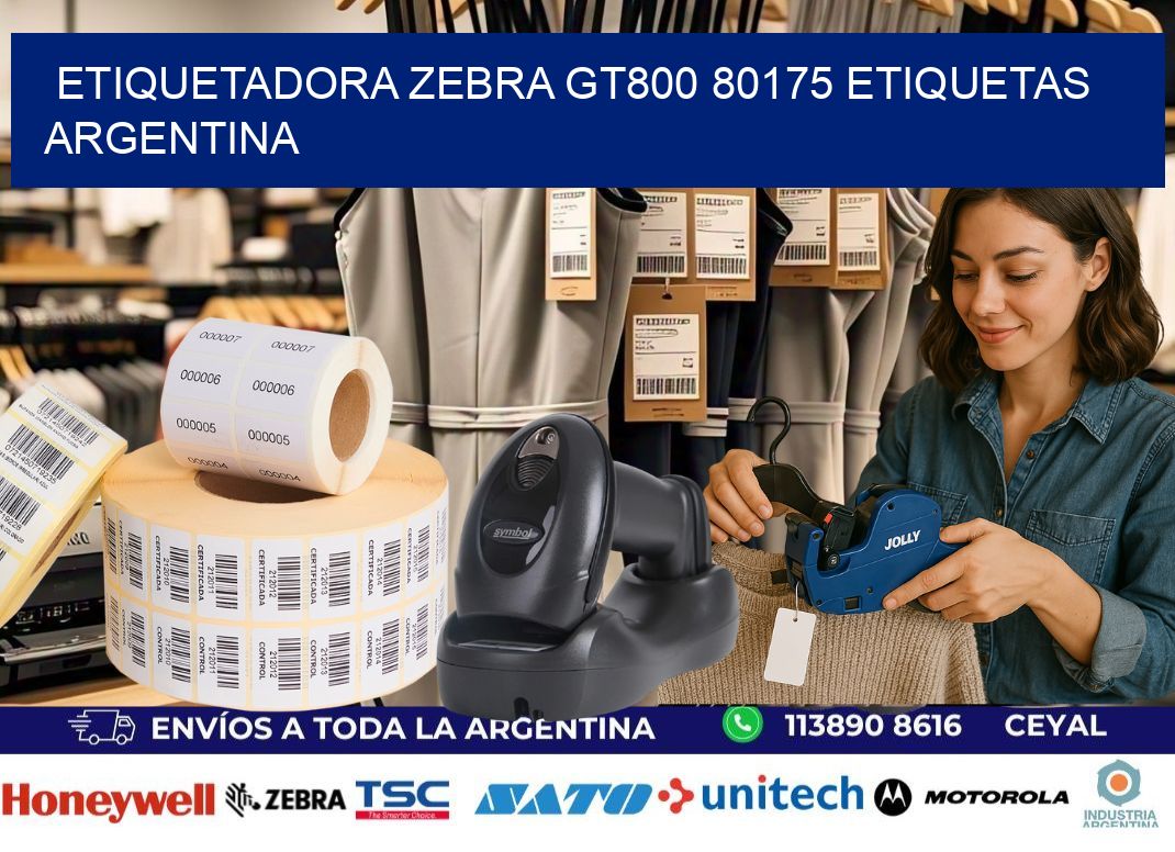 etiquetadora zebra gt800 80175 etiquetas argentina