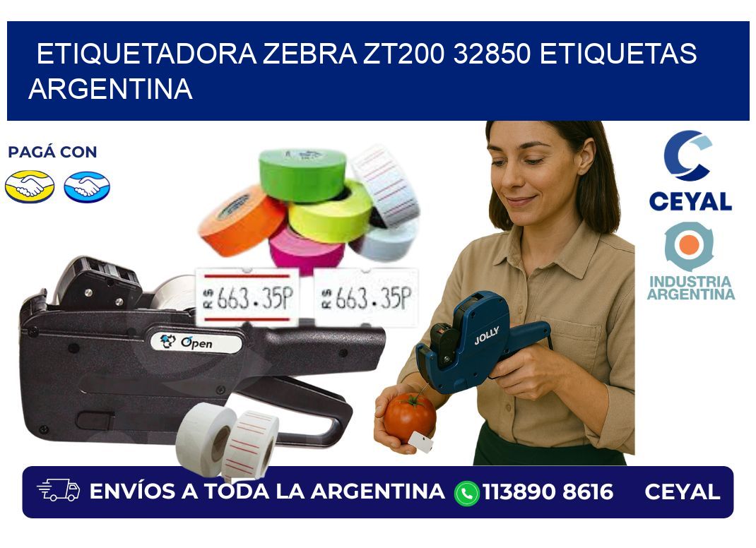 etiquetadora zebra zt200 32850 etiquetas argentina