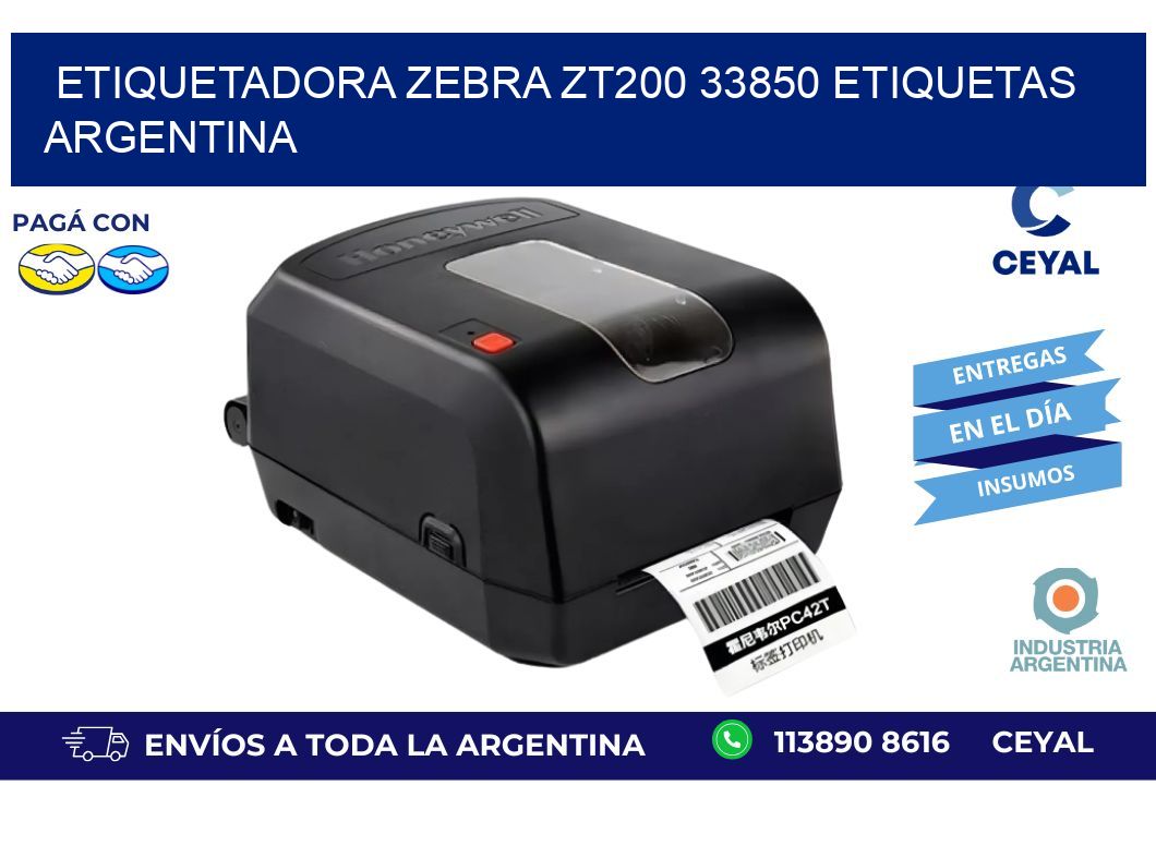 etiquetadora zebra zt200 33850 etiquetas argentina